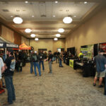 Attendees enjoy time with vendors.